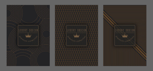 A luxurious pattern on a dark background. Premium background for covers, interior, packaging and creative ideas © Pavel