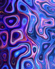 Fototapeta premium Abstract liquid space pattern art with circles and waves