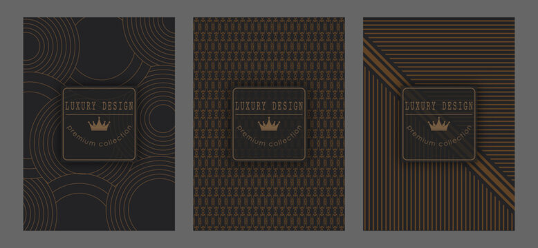 A luxurious pattern on a dark background. Premium background for covers, interior, packaging and creative ideas