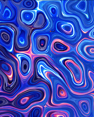 Obraz premium Abstract liquid space pattern art with circles and waves