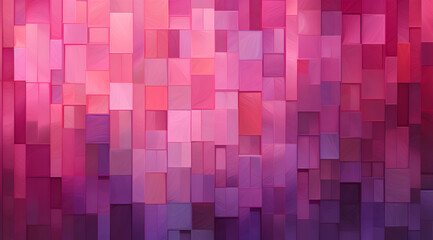 A soft gradient of pink and purple squares creating a calming geometric background.