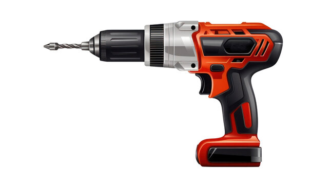 electric drill on the transparent background