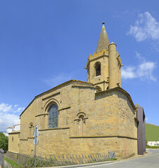 Fototapeta premium The Church of Santa Maria la Real in Sanguesa. Famous church of the ancient Spanish town Sanguesa - Spain