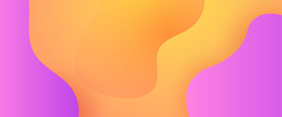 Orange and purple violet vector modern and simple banner with shapes