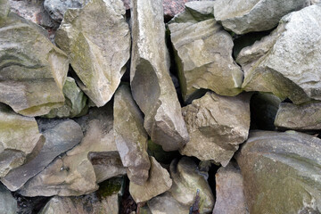 Pile of cushed stones.