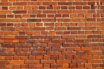Red brick wall texture and pattern.