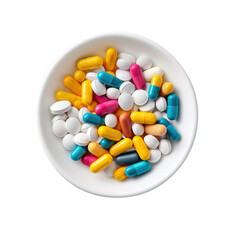 pills and capsules isolated on transparent background Remove png, Clipping Path
