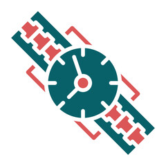 Vector Design Wristwatch Icon Style