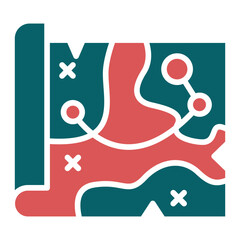 Vector Design Treasure Map Icon Style