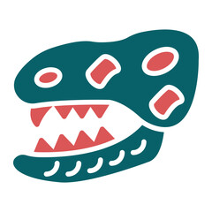Vector Design Dinosaur Fossil Icon Style