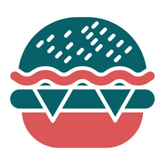 Vector Design Cheese Burger Icon Style