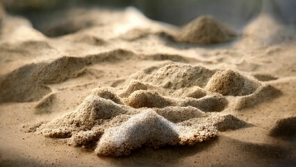 Fototapeta na wymiar AI generated illustration of textured brown sand dunes in a sunny desert