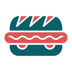 Vector Design Hot Dog Icon Style