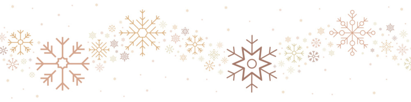 Banni&egrave;re - Arri&egrave;re-plan de flocons de neige qui tombent - &Eacute;l&eacute;ments vectoriels d&eacute;coratifs pour les f&ecirc;tes de fin d'ann&eacute;e - Papier-peint - No&euml;l ou jour de l'an - D&eacute;corations festives - Vacances de No&euml;l 
