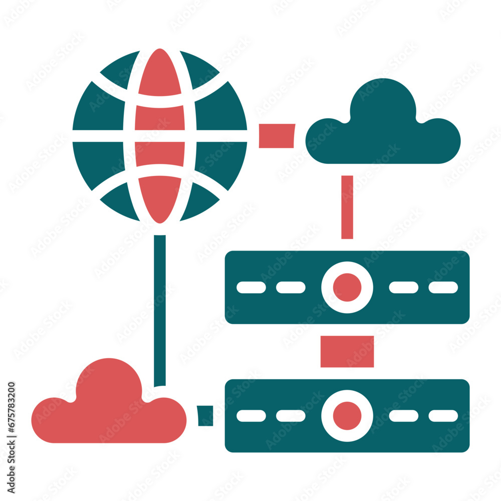 Poster vector design web hosting icon style