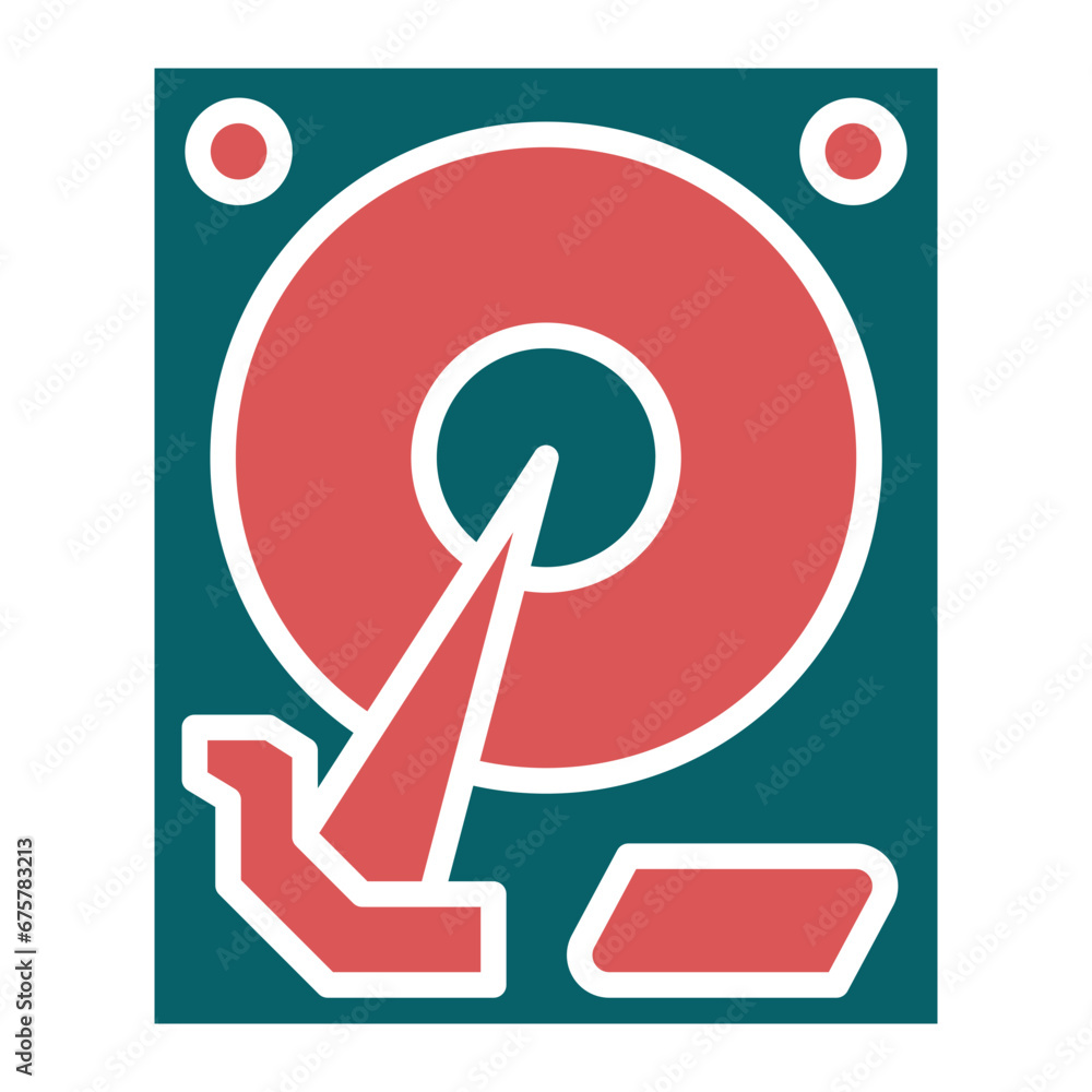 Poster vector design hard disk icon style