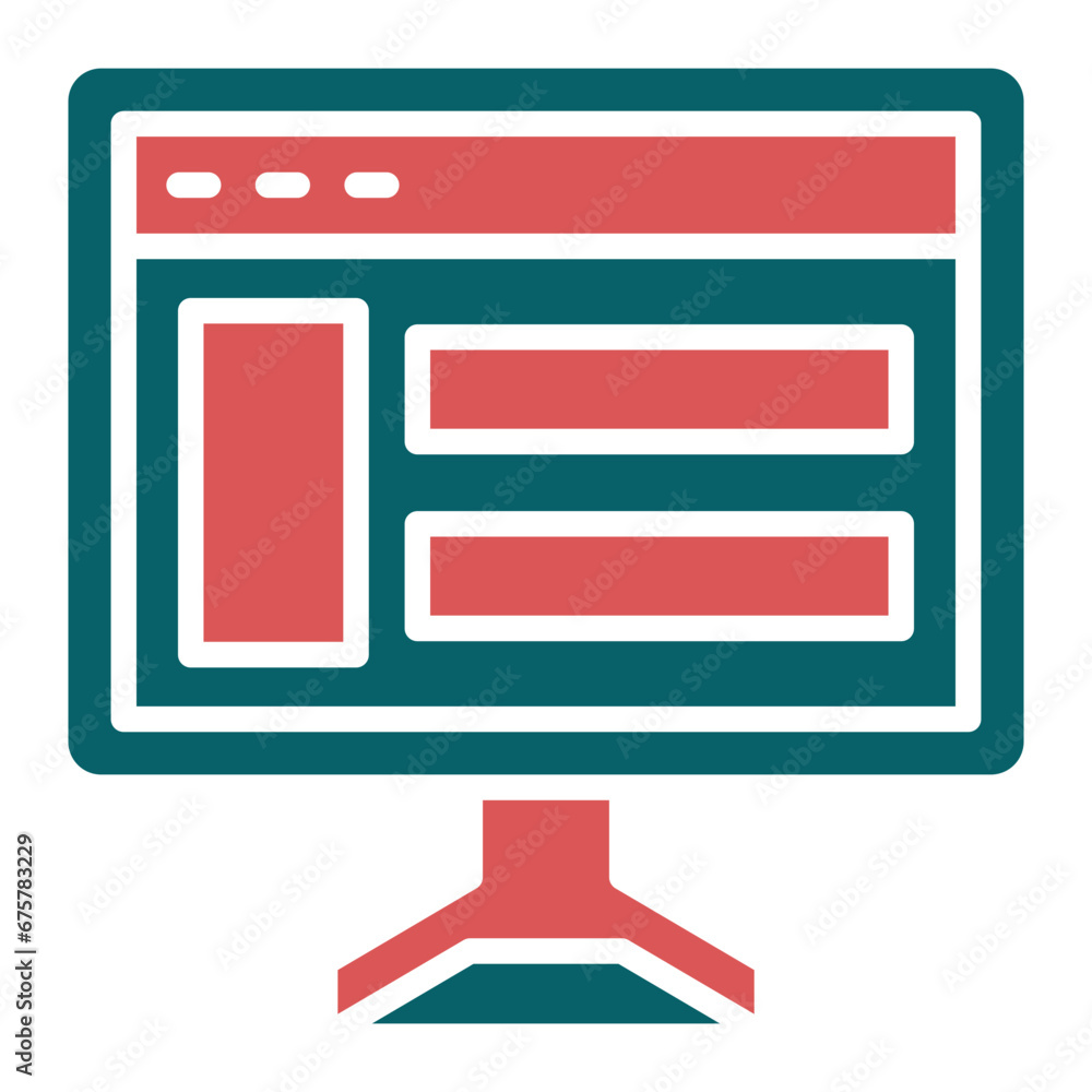 Poster vector design computer website icon style
