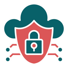Vector Design Cloud security Icon Style