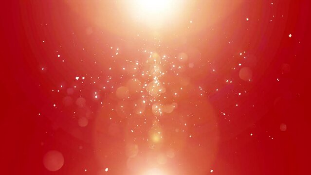 Christmas magic background with golden particles floating. High quality 4k footage