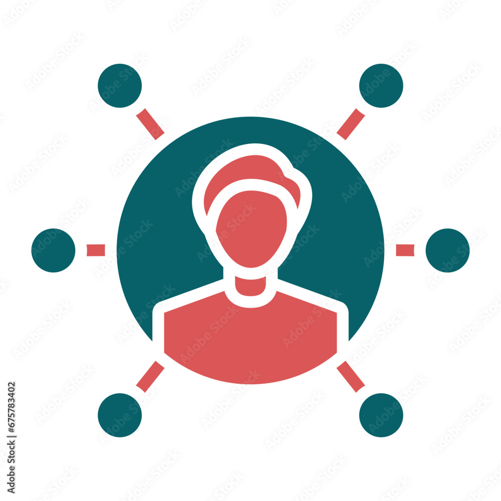 Aufkleber vector design user connection icon style