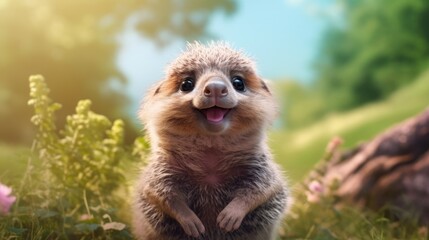 Fototapeta premium little hedgehog