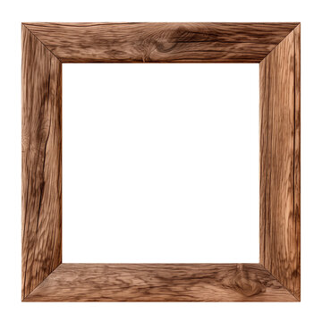 wooden frame isolated on white, png