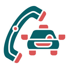 Vector Design Call Taxi Icon Style