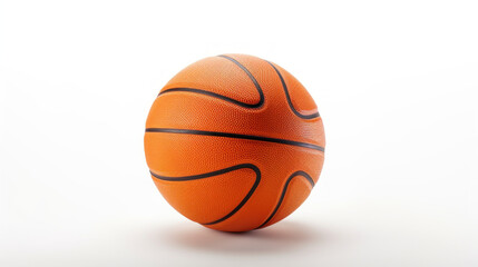 One basketball ball on isolated white background