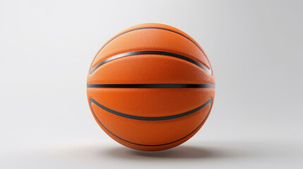 Fototapeta premium One basketball ball on isolated white background