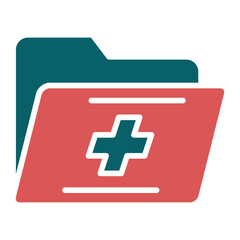 Vector Design Medical Folder Icon Style