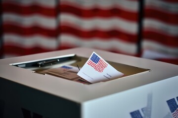 Closeup of election ballot. AI Generated