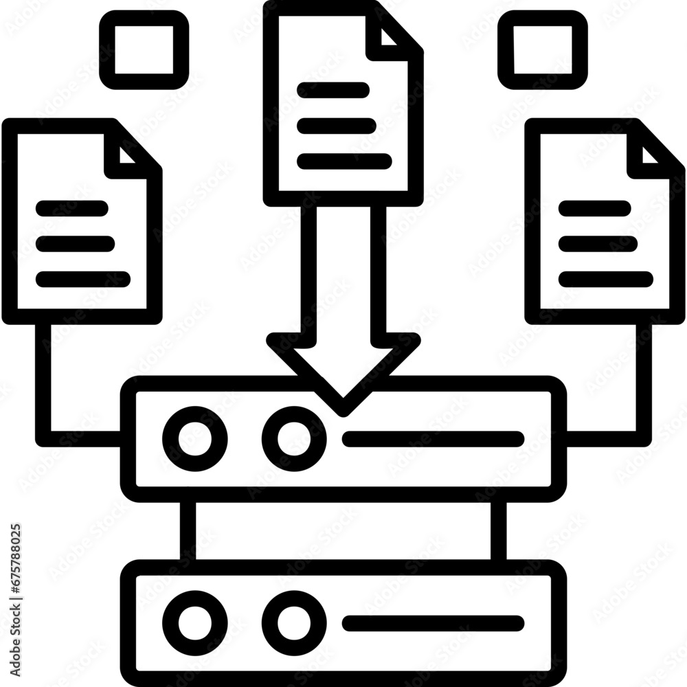 Canvas Prints Data Collecting Icon