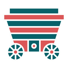 Vector Design Wood Cart Icon Style