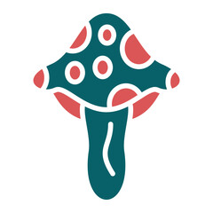 Naklejka premium Vector Design Mushroom Icon Style
