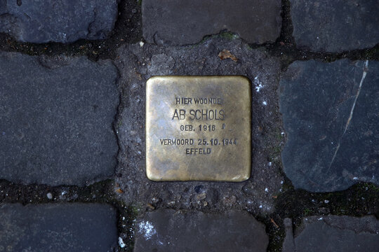 stolperstein f&uuml;r ab schols, maastricht november 2023