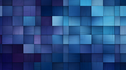 A dynamic geometric array of blue squares creating a cool, modern textured background.
