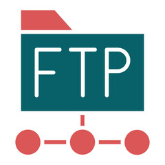 Vector Design Ftp Protocol Icon Style