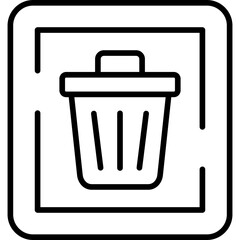 Trash Sign Icon