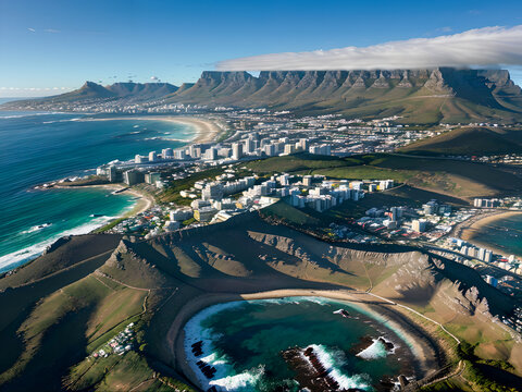 aerial view of the city