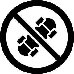 No Skateboard Icon