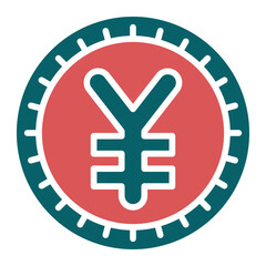 Vector Design Chinese Yuan Icon Style