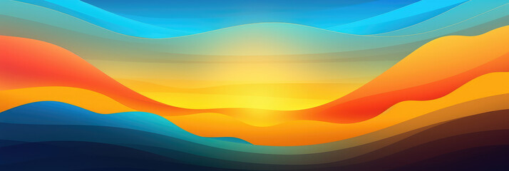 Blue orange wavy pattern background material, AI generated
