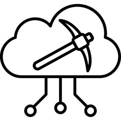 Cloud Mining Icon