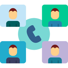 Group Phone Call Icon