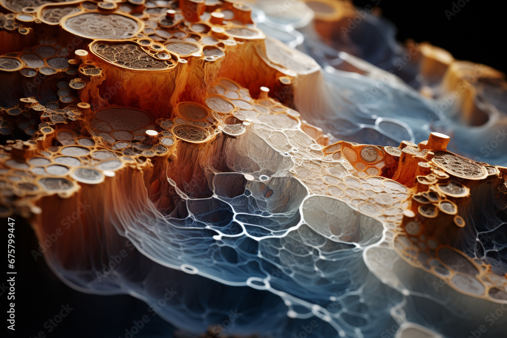Poster cross-section of the skin abstract: this image shows the different layers of the skin, including the