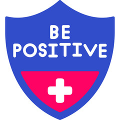 Fototapeta premium Be Positive Icon