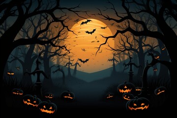 halloween background with pumpkin