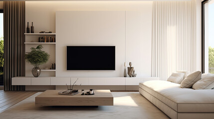 Modern Living Room Interior Design: A Minimalist Style Guide with TV