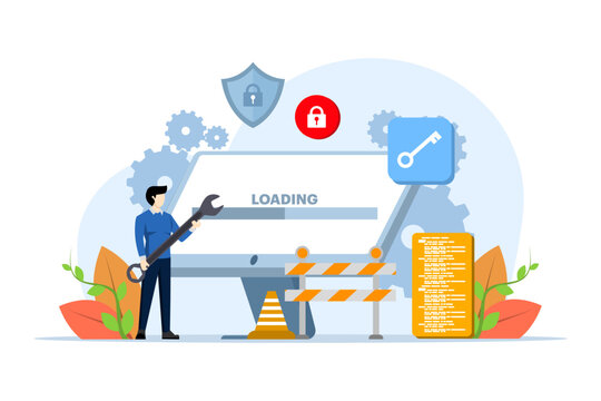 Concept of system maintenance, Errors, Fixing problems, Device updates, System updates, Operating system updates. Software system under maintenance, the process of upgrading software on a computer.