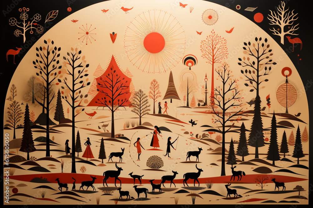 Poster an image highlighting inuit or yupik people's role as stewards of the arctic environment, showcasing